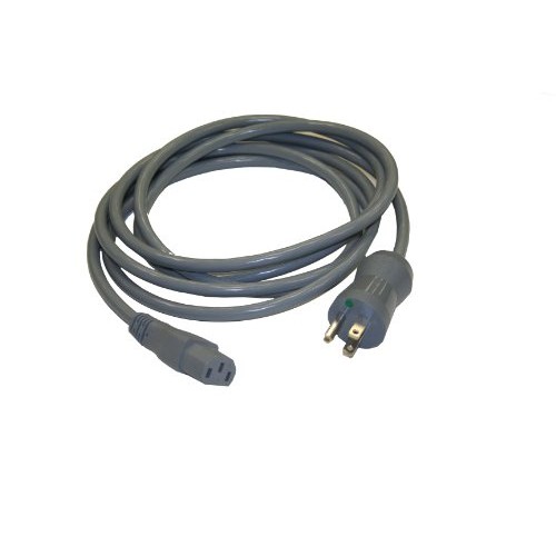 Interpower 86611110 North American Hospital Grade Cord Set  NEMA 5-15 Plug Type  IEC 60320 C13 Connector Type  Gray  13A Amperage  125VAC Voltage  3.66m Length - B008J6X0N6